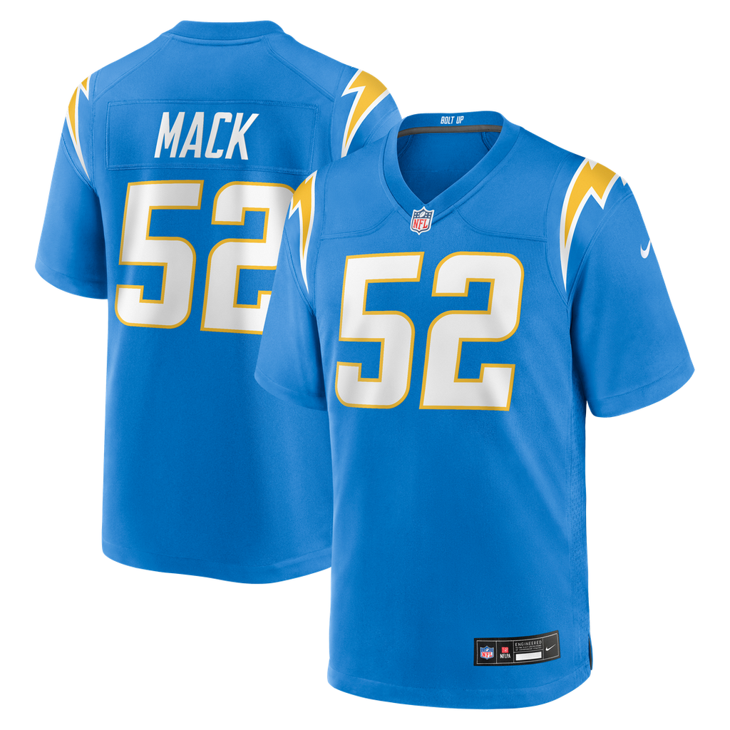 Khalil Mack Los Angeles Chargers Nike Game Official Jersey - Powder Blue