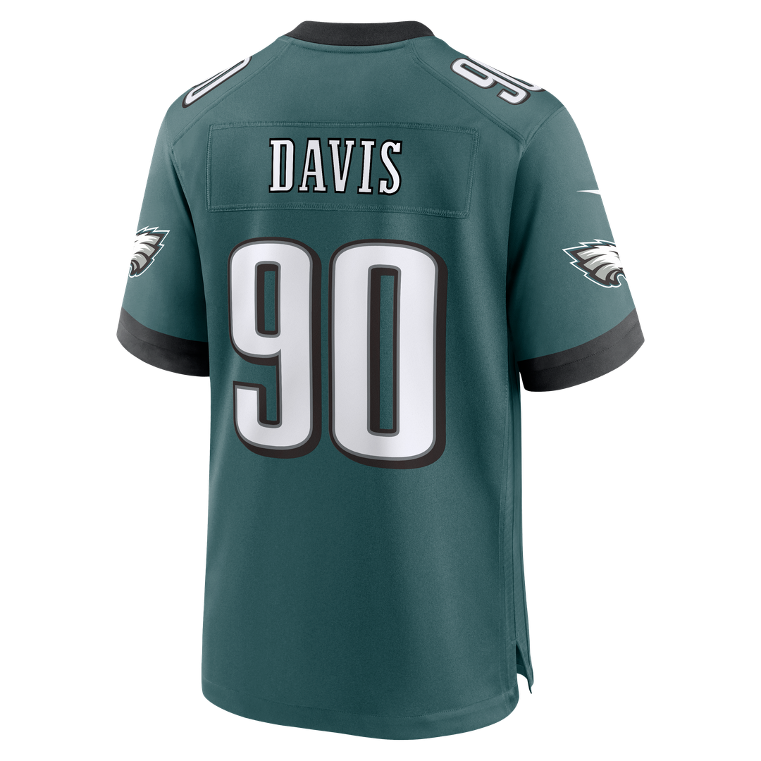 Jordan Davis Philadelphia Eagles Nike Team Game Official Jersey -  Midnight Green