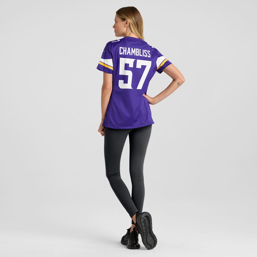 Chaz Chambliss Minnesota Vikings Nike Women's Team Game Jersey - Purple