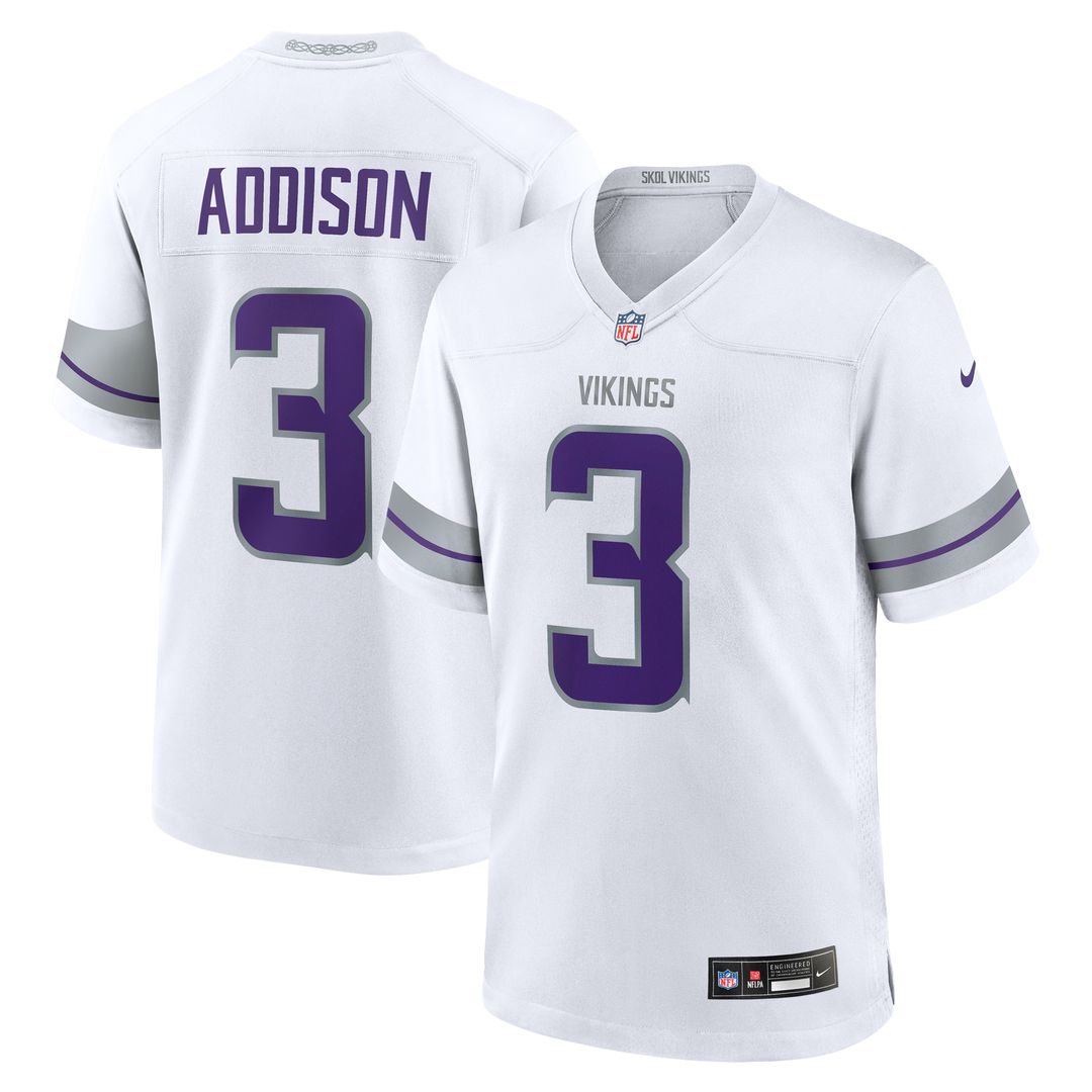 Jordan Addison Minnesota Vikings Nike  Game Official Jersey - Purple