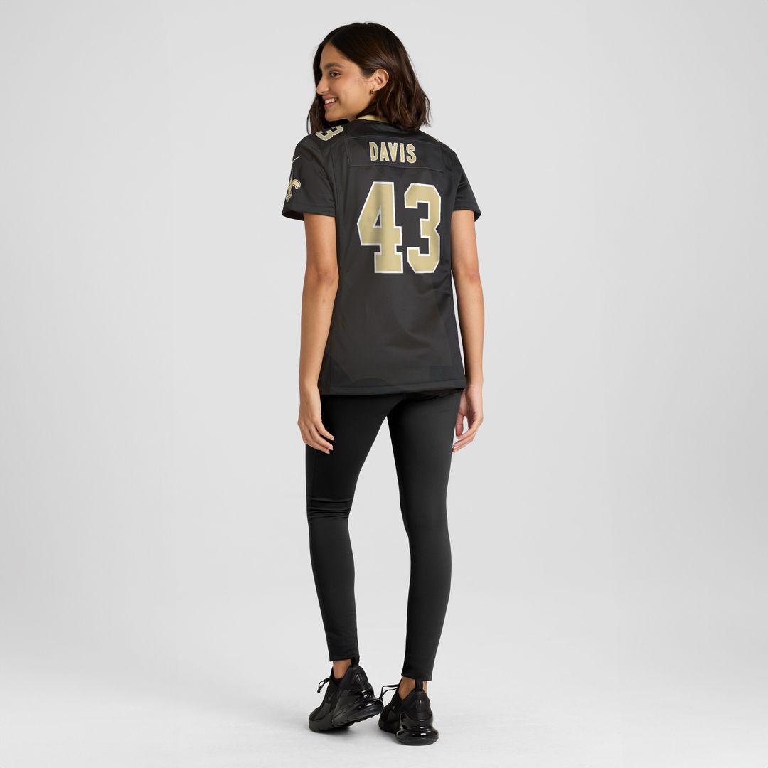 Michael Davis New Orleans Saints Nike Women's Team Game Official Jersey -  Black