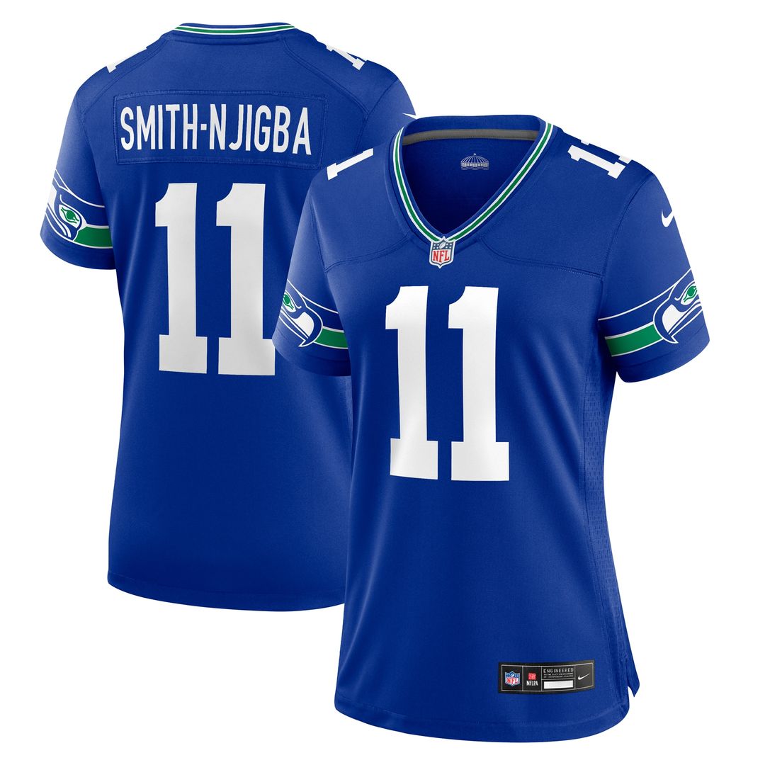 Jaxon Smith-Njigba Seattle Seahawks Nike Women's Throwback Player Game Official Jersey - Royal