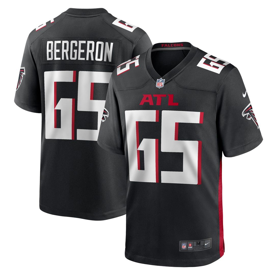 Matthew Bergeron Atlanta Falcons Nike Team Game Official Jersey -  Black