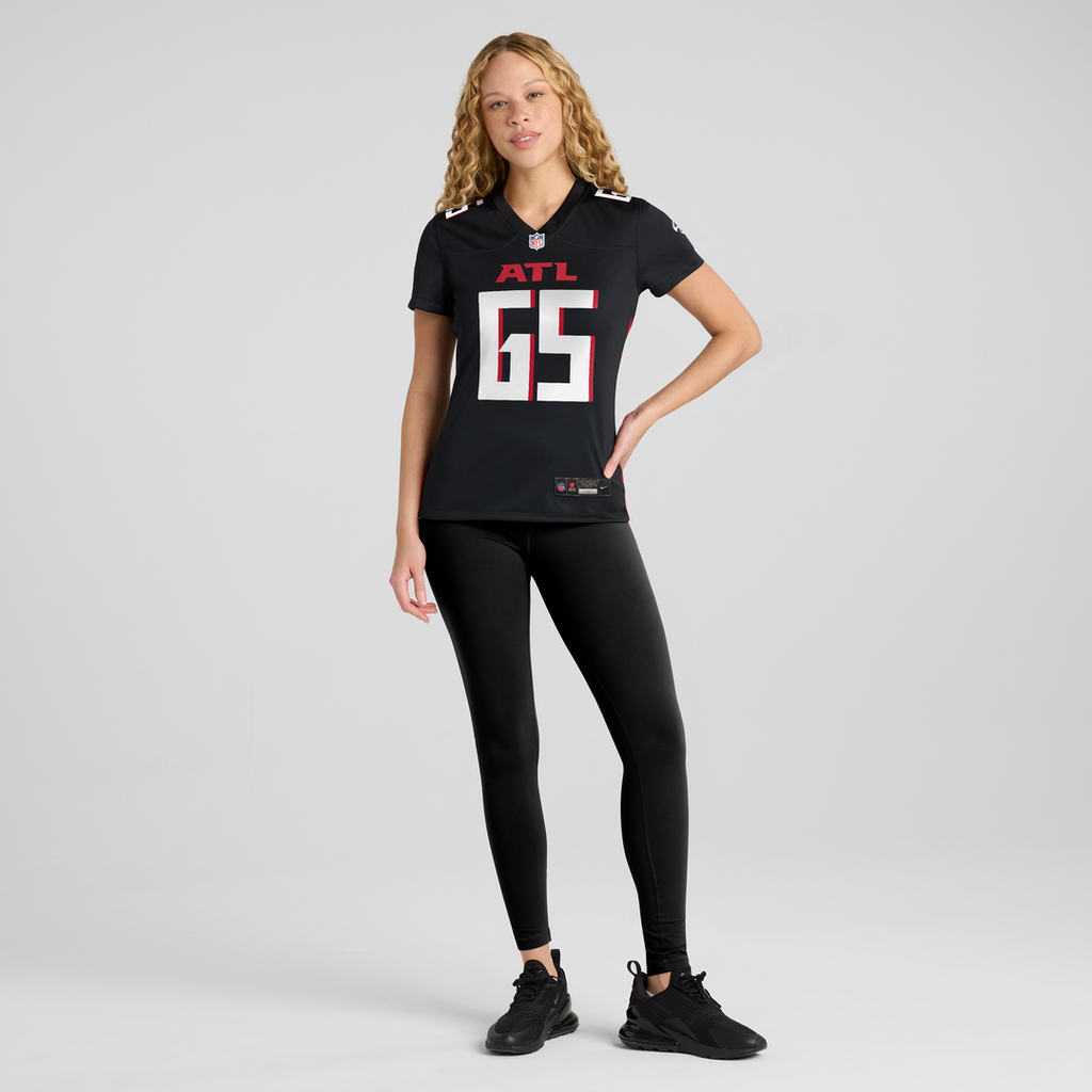 Matthew Bergeron Atlanta Falcons Nike Women's Team Game Official Jersey -  Black