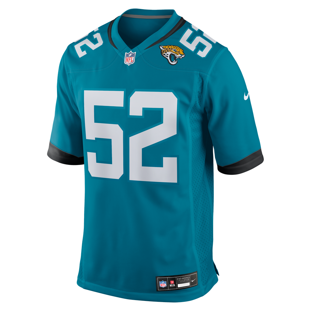 DaVon Hamilton Jacksonville Jaguars Nike Game Official Jersey - Black