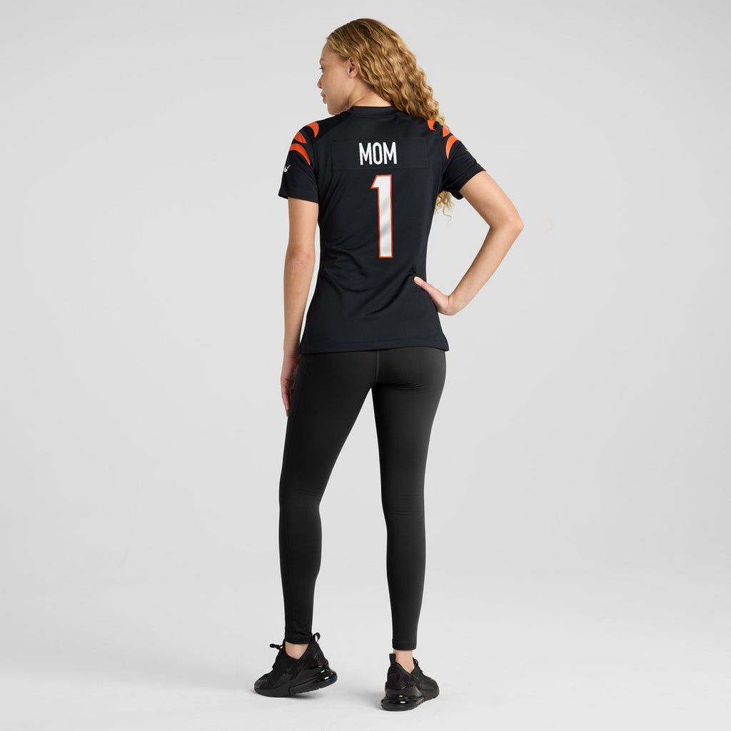 Number 1 Mom Cincinnati Bengals Nike Women's Game Official Jersey - Black