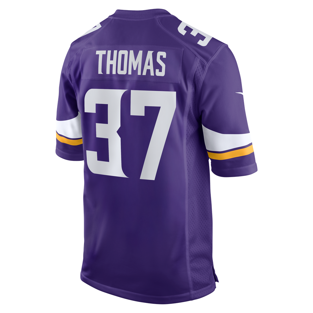Tavierre Thomas Minnesota Vikings Nike Team Game Official Jersey -  Purple