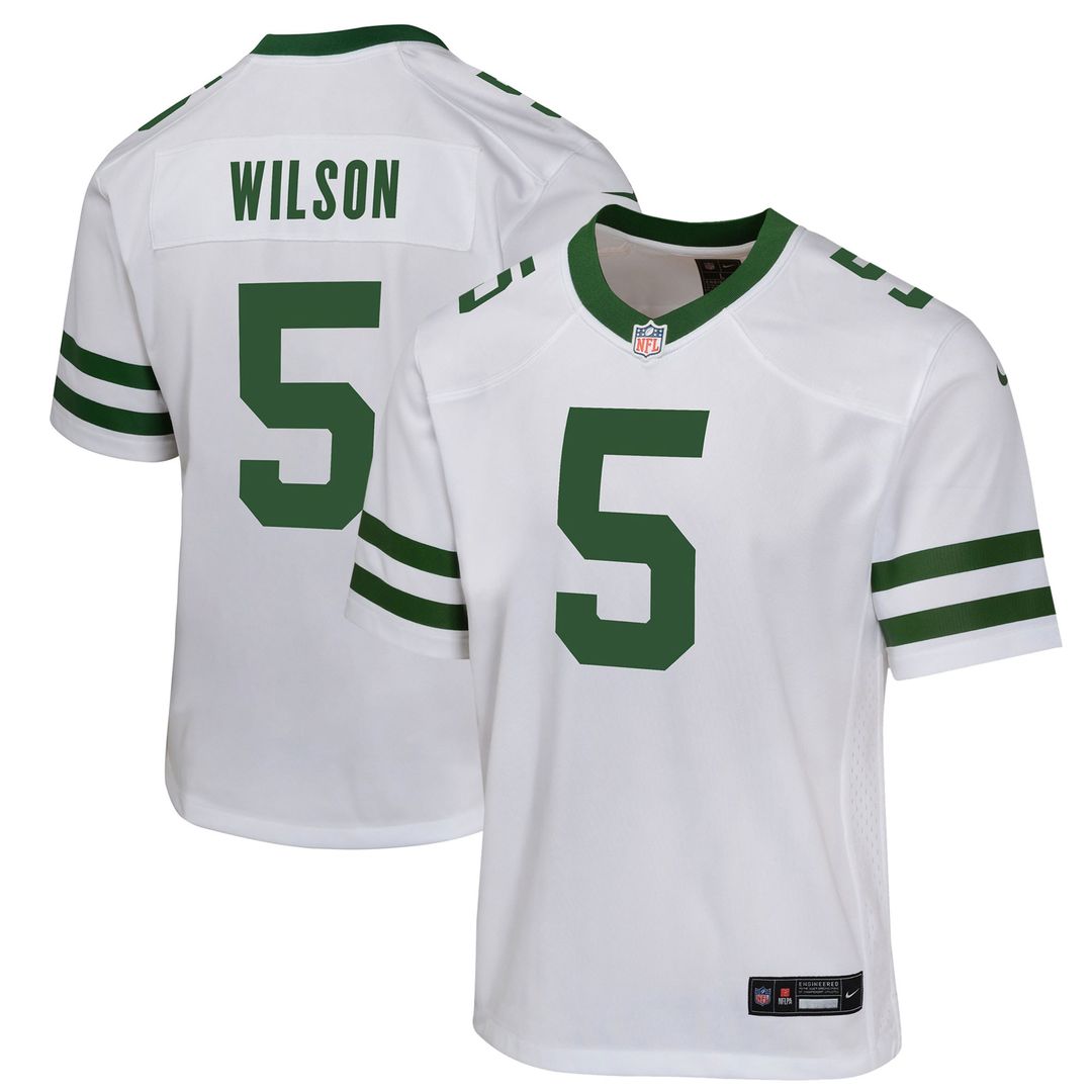 Garrett Wilson New York Jets Nike Youth Game Official Jersey - Green