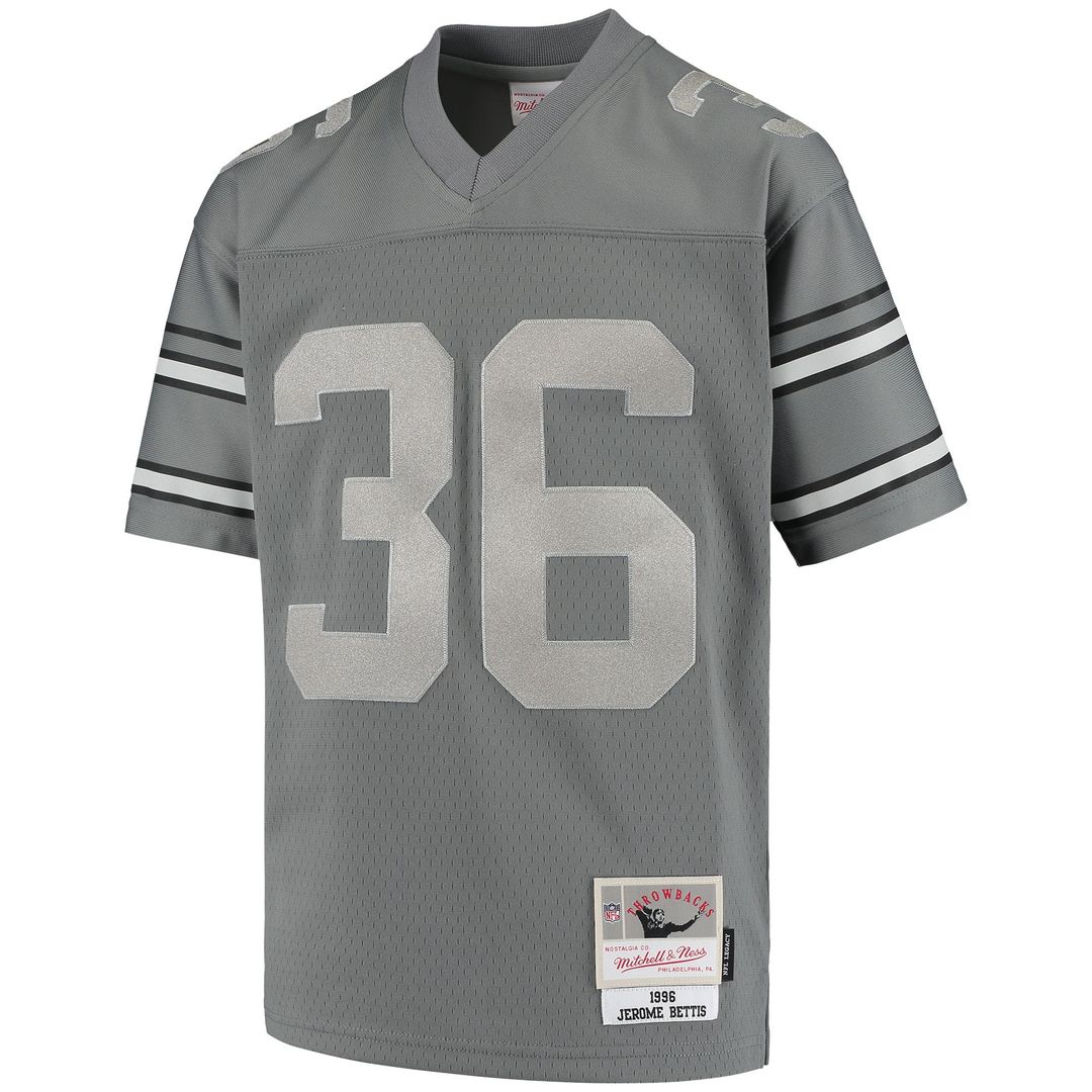 Jerome Bettis Pittsburgh Steelers Mitchell & Ness Youth 1996 Retired Player Metal Replica Official Jersey - Charcoal