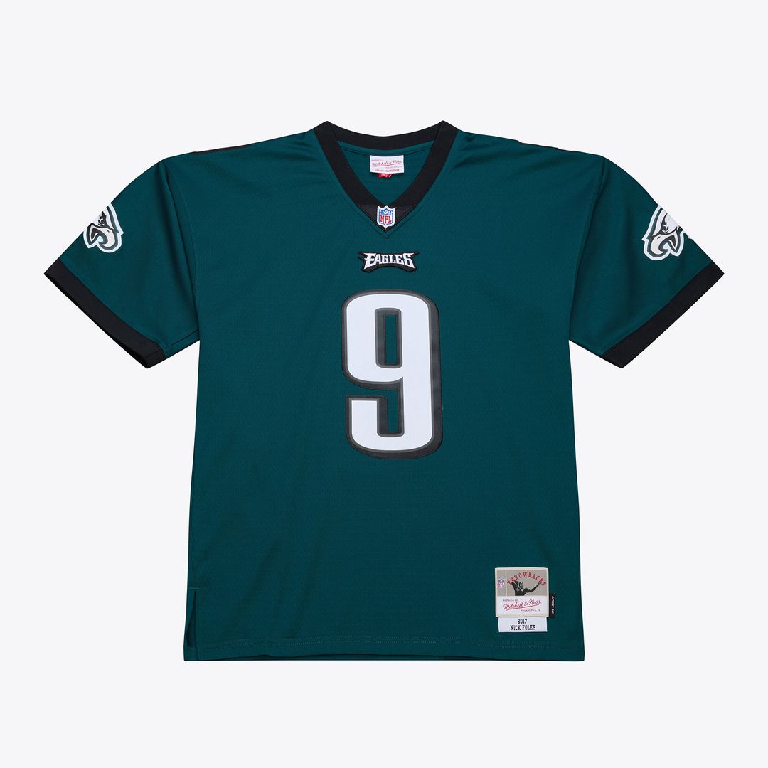 Nick Foles Philadelphia Eagles Mitchell & Ness Legacy Replica Official Jersey - Midnight Green