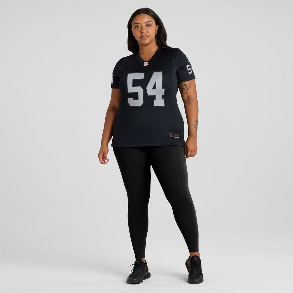 Brennan Jackson Las Vegas Raiders Nike Women's Team Game Official Jersey -  Black