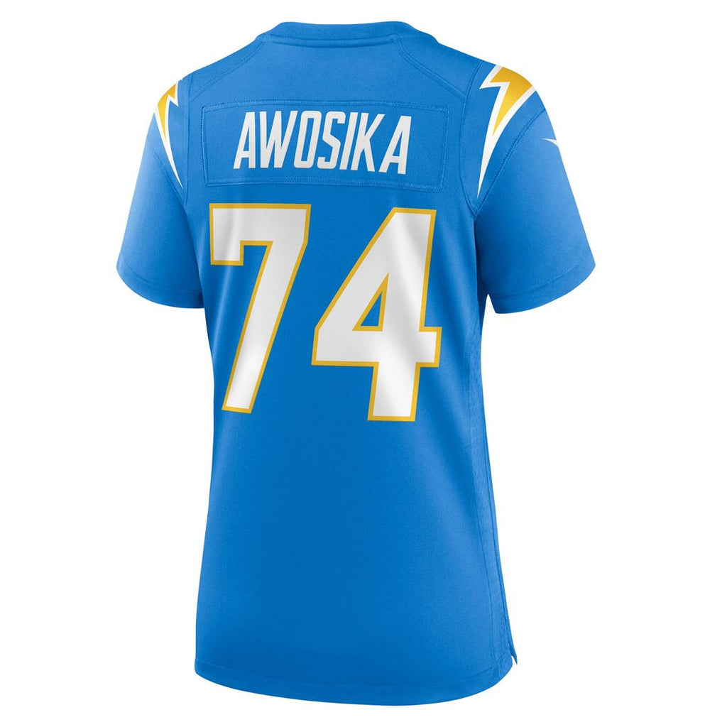 Kayode Awosika Los Angeles Chargers Nike Women's Team Game Official Jersey -  Powder Blue