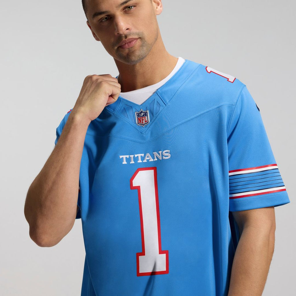 Cameron Ward Tennessee Titans Nike Vapor F.U.S.E. Stitched Limited Official Jersey - Light Blue