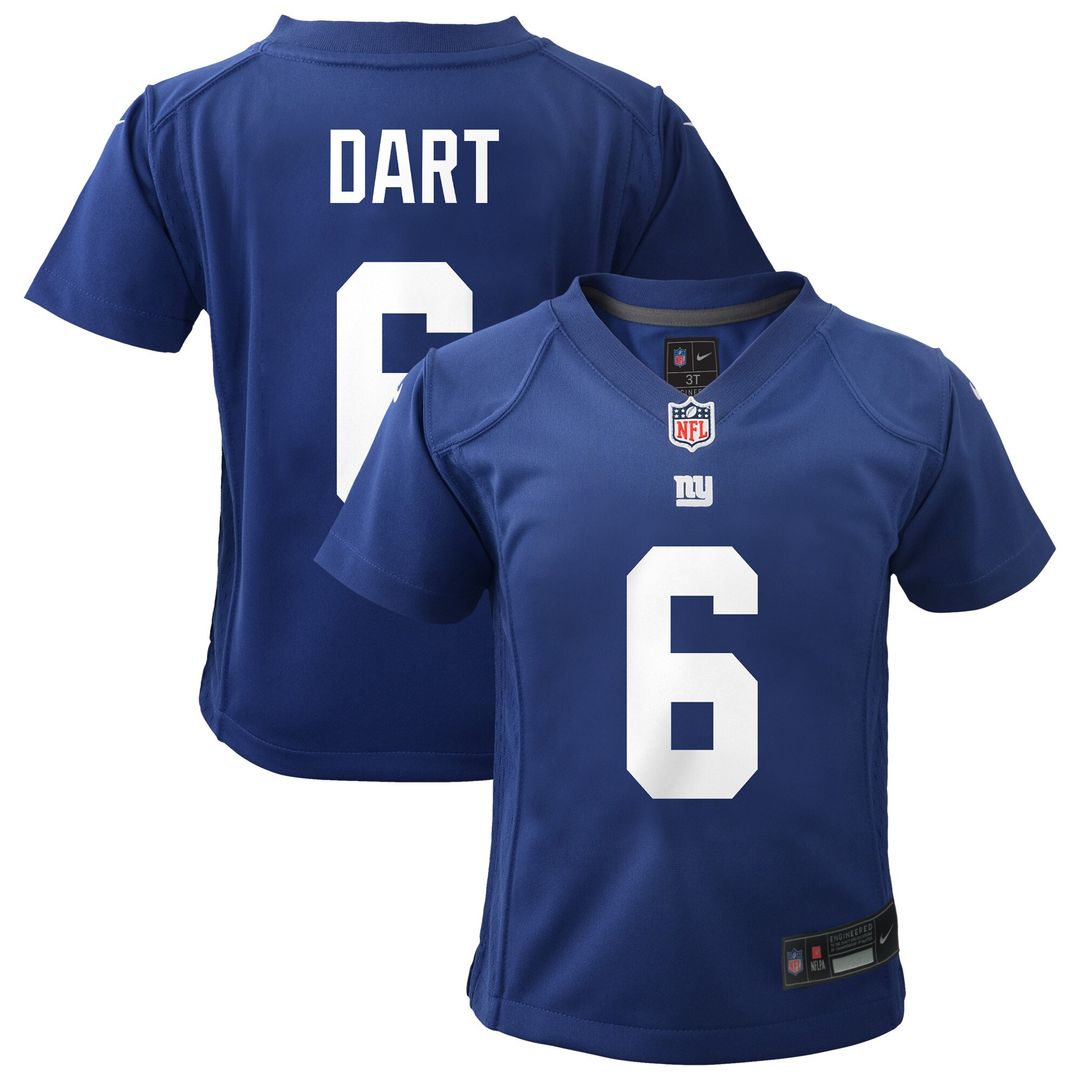 Jaxson Dart New York Giants Nike Infant Team Game Official Jersey - Royal