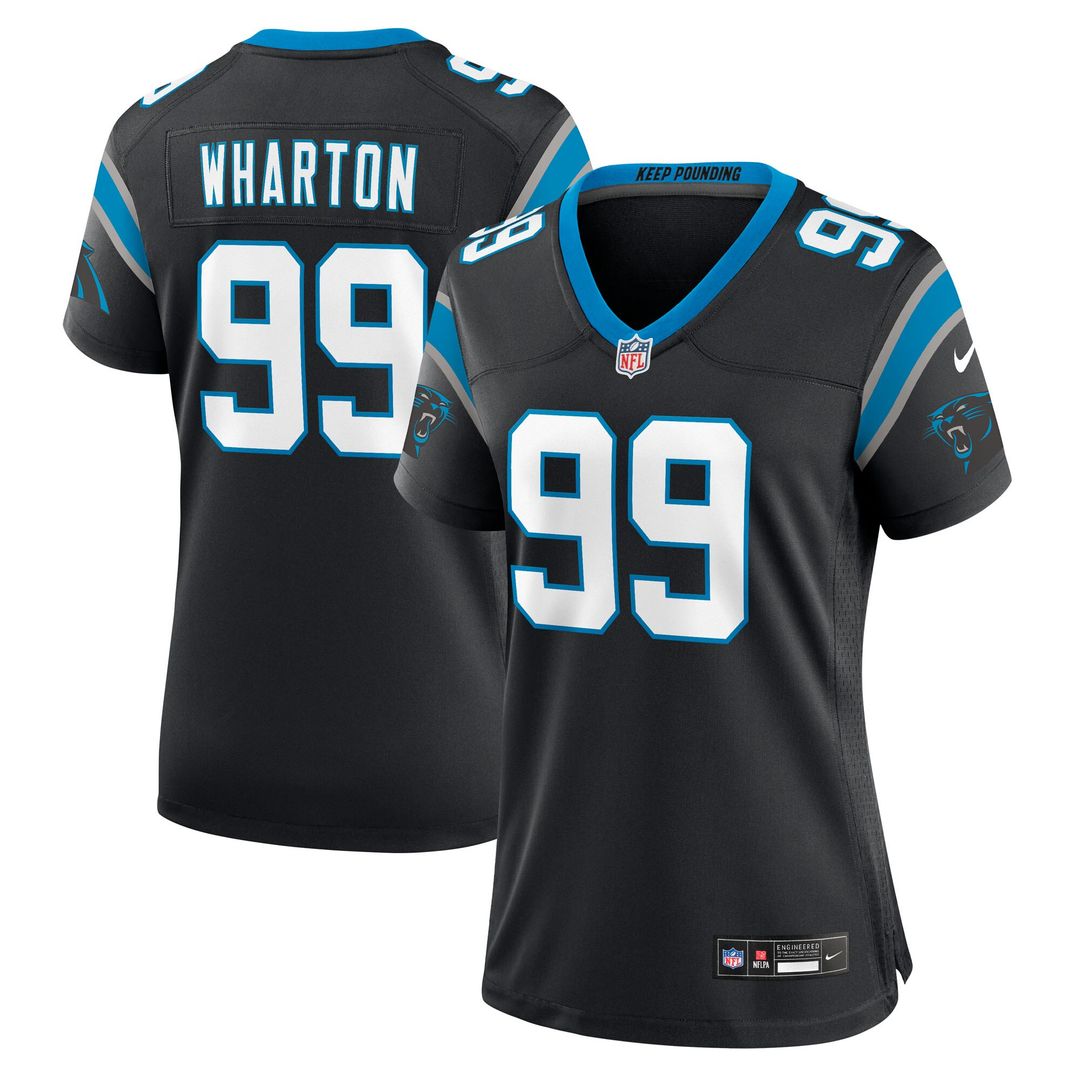 Tershawn Wharton Carolina Panthers Nike Women's Team Game Jersey - Black