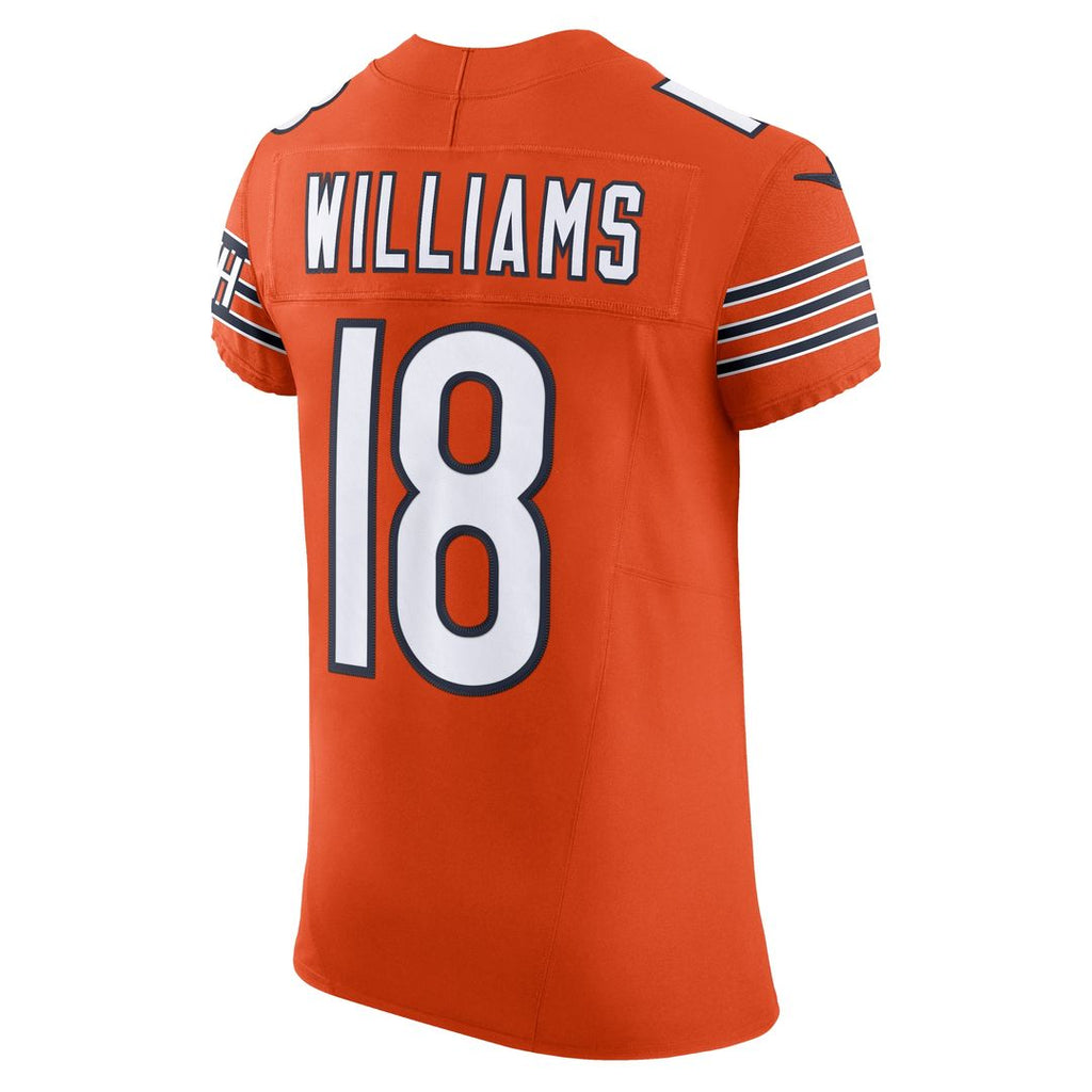 Caleb Williams Chicago Bears Nike Alternate Vapor F.U.S.E. Elite Official Jersey - Orange