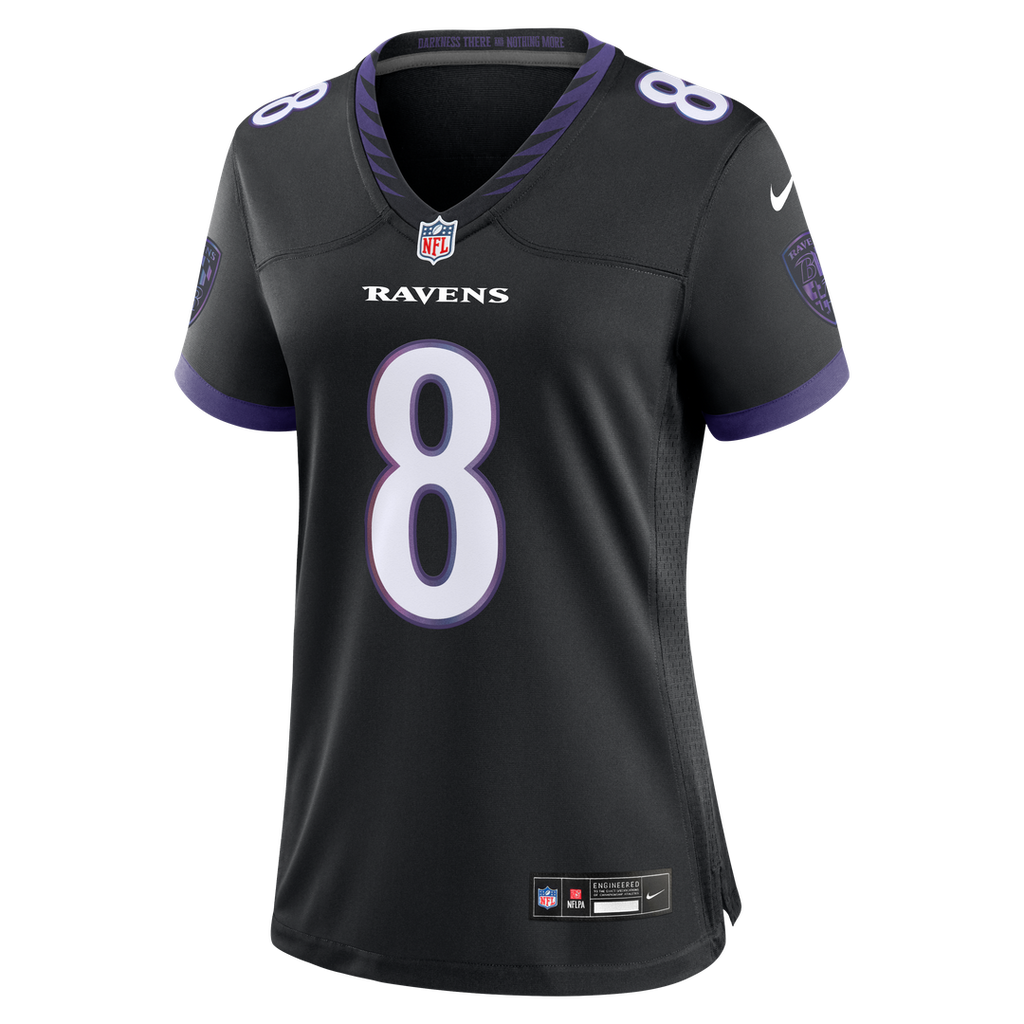 Lamar Jackson Baltimore Ravens Nike Women's Alternate Game Official Jersey - Black