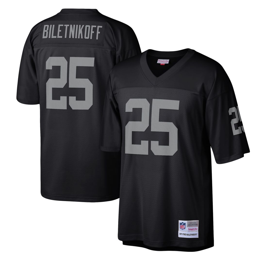 Fred Biletnikoff Las Vegas Raiders Mitchell & Ness Legacy Replica Official Jersey - Black