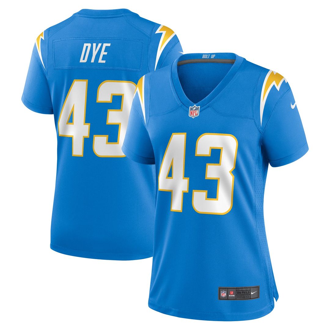 Troy Dye Los Angeles Chargers Nike Women's  Game Official Jersey -  Powder Blue