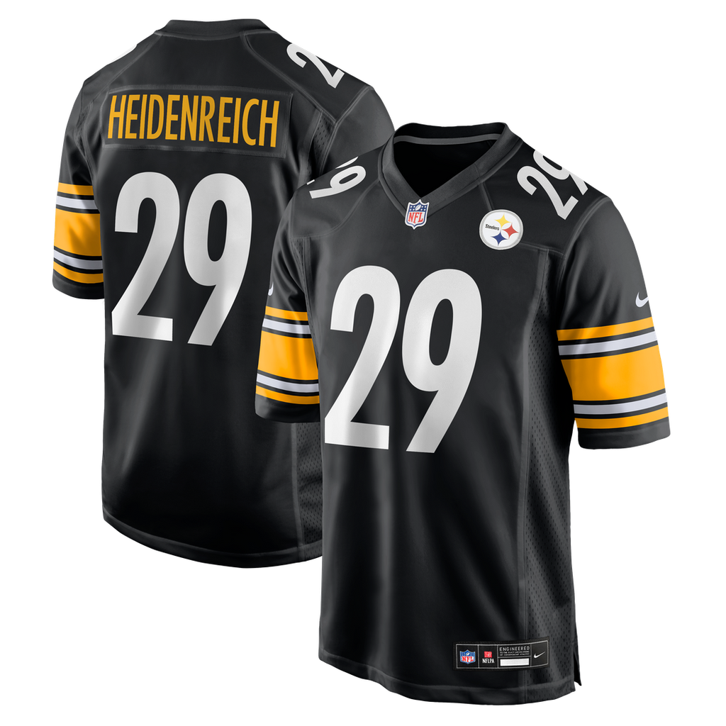 Eli Heidenreich Pittsburgh Steelers Nike Team Game Official Jersey - Black