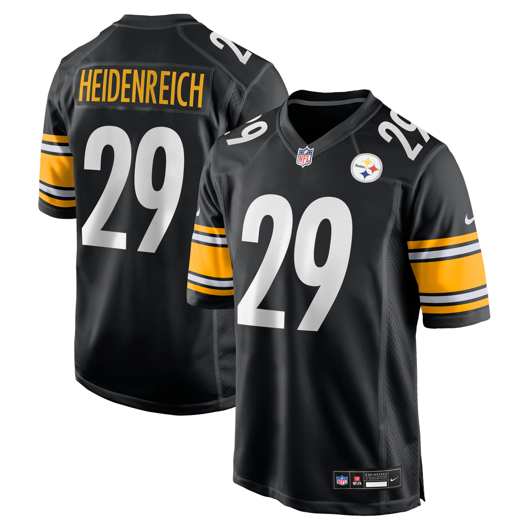 Eli Heidenreich Pittsburgh Steelers Nike Team Game Official Jersey - Black