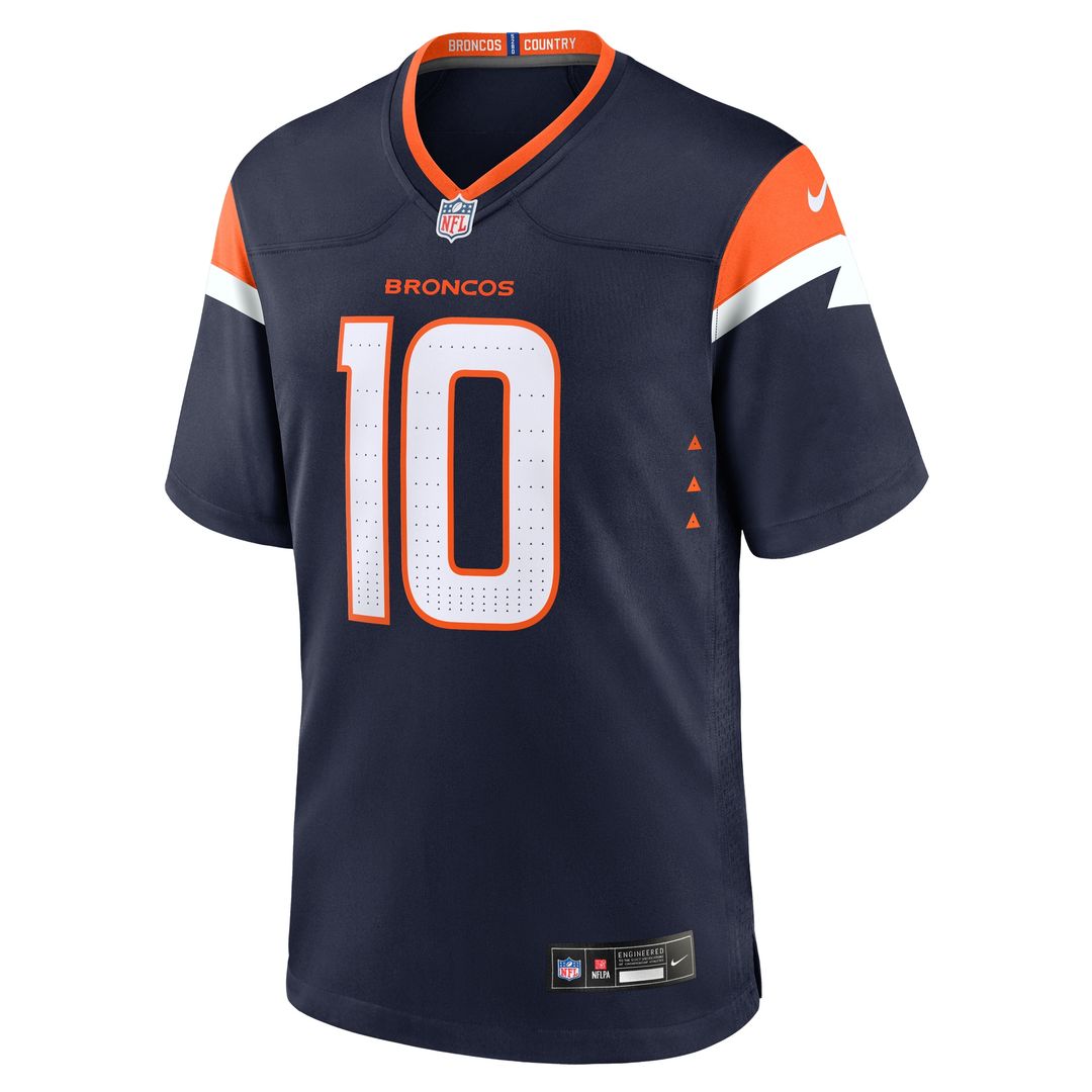 Bo Nix Denver Broncos Nike  Player Game Official Jersey - Orange