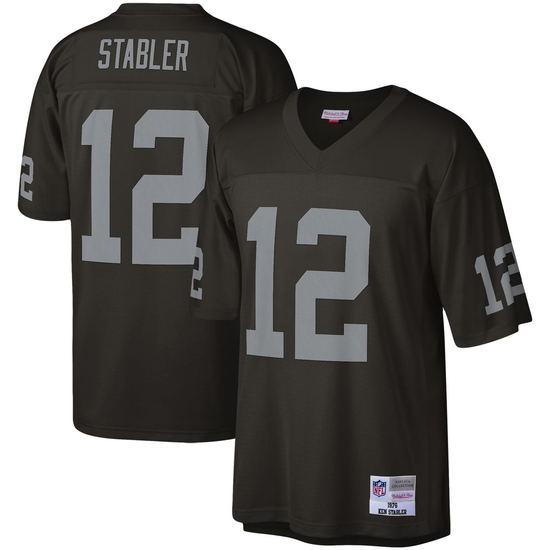 Ken Stabler Las Vegas Raiders Mitchell & Ness Legacy Replica Official Jersey - Black