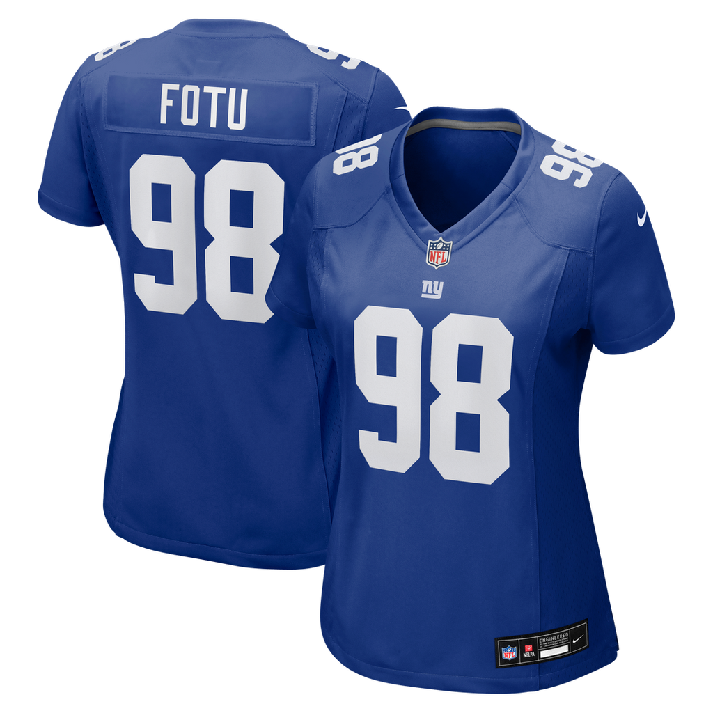 Leki Fotu New York Giants Nike Women's Team Game Official Jersey - Royal