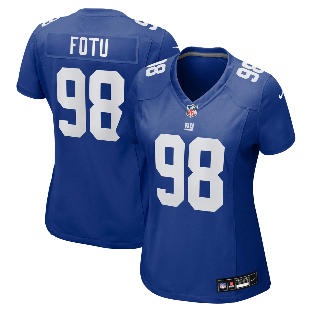 Leki Fotu New York Giants Nike Women's Team Game Official Jersey - Royal
