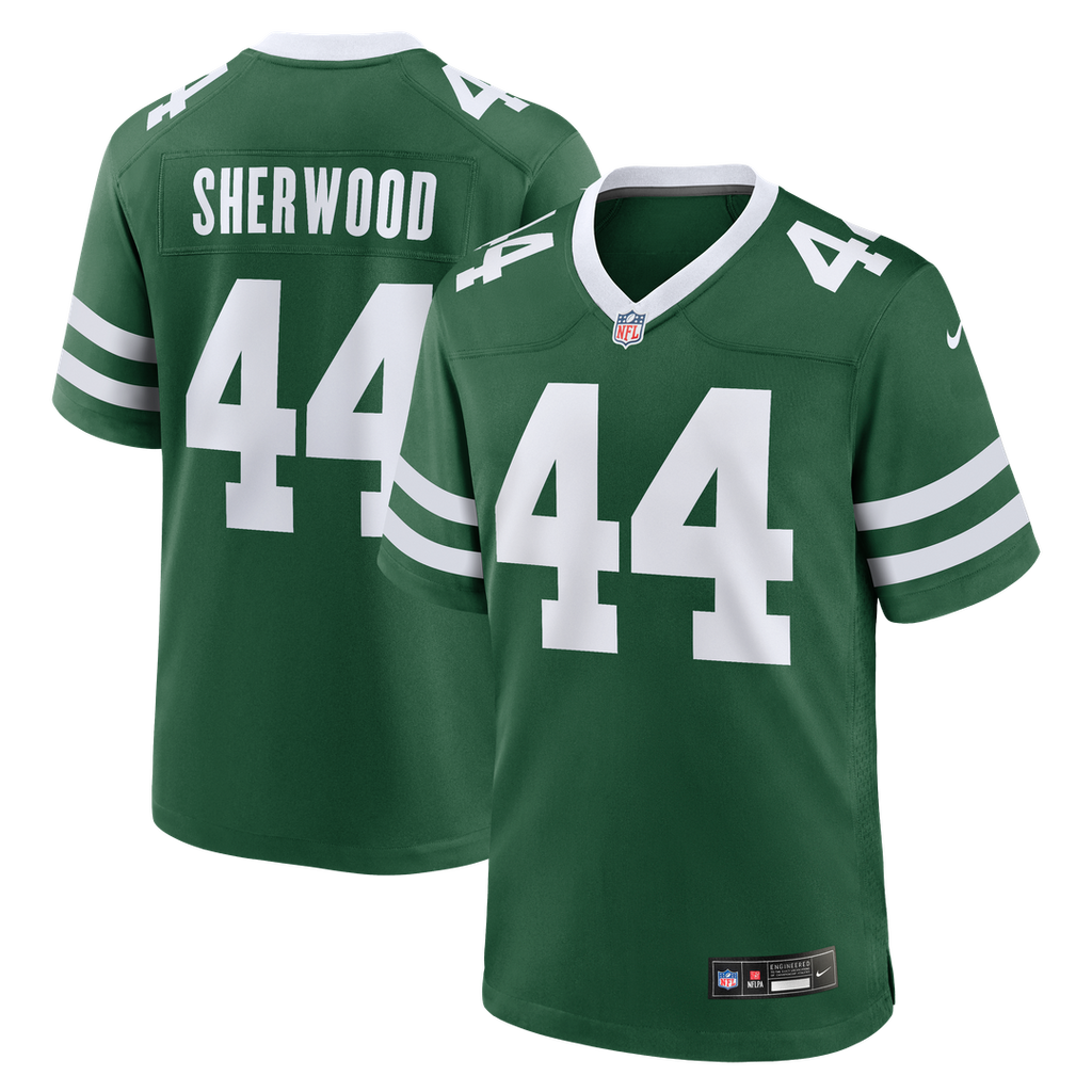 Jamien Sherwood New York Jets Nike Team Game Official Jersey - Legacy Green