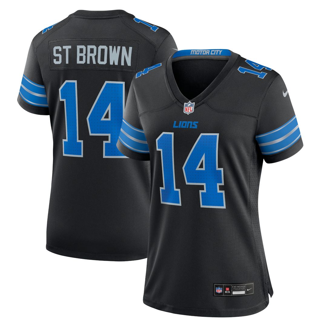 Amon-Ra St. Brown Detroit Lions Nike Women's Team Game Official Jersey - Blue