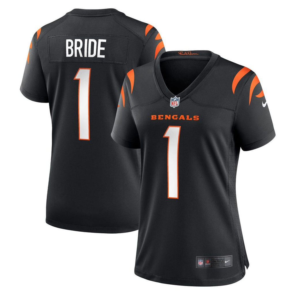 Number 1 Bride Cincinnati Bengals Nike Women's Game Official Jersey - Black