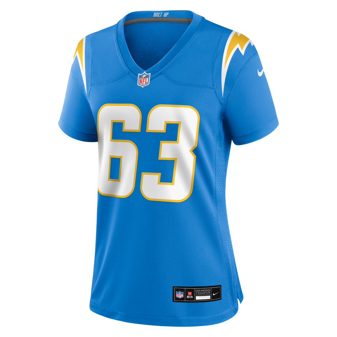 Tyler Biadasz Los Angeles Chargers Nike Women's Team Game Jersey - Powder Blue