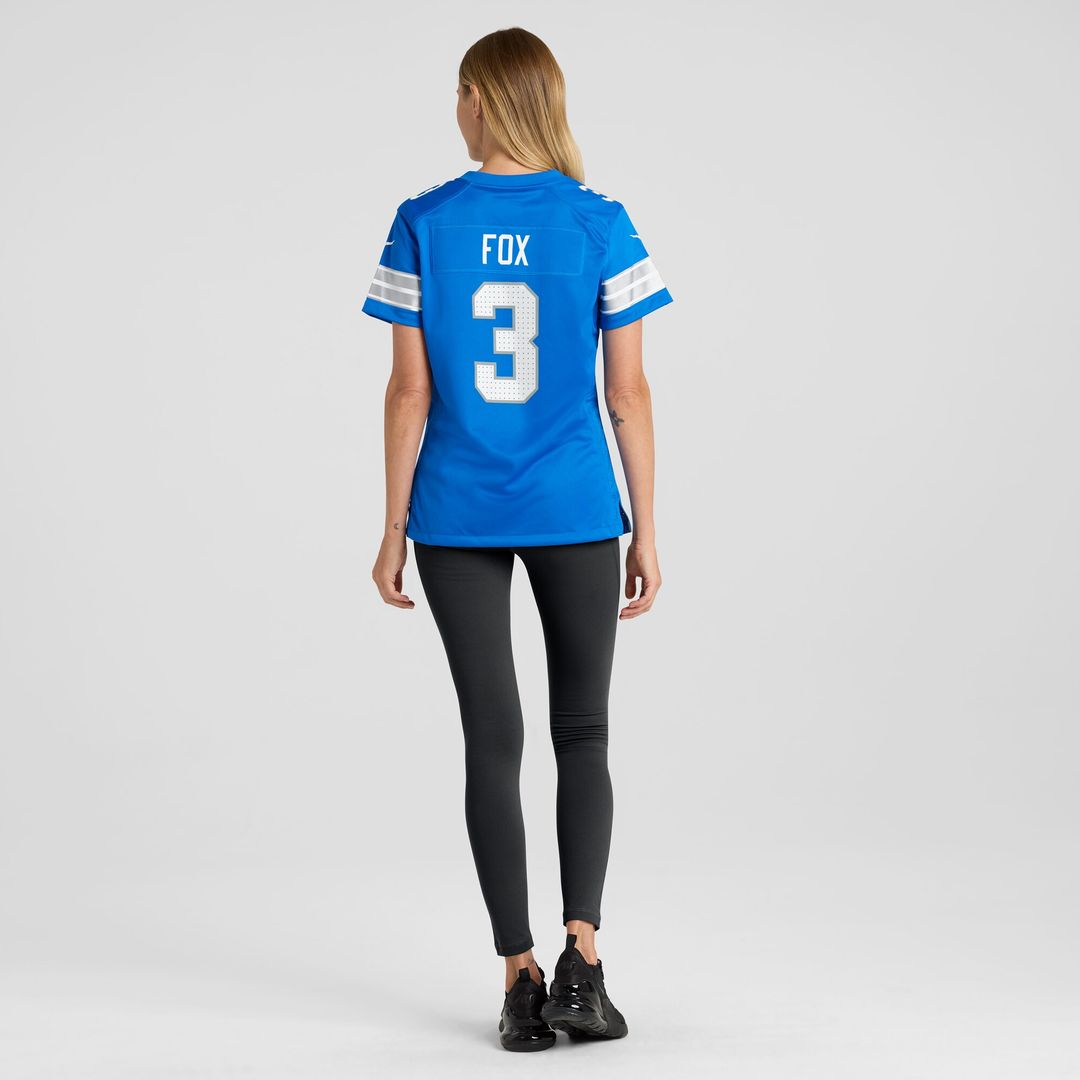 Jack Fox Detroit Lions Nike Women's Team Game Jersey - Blue