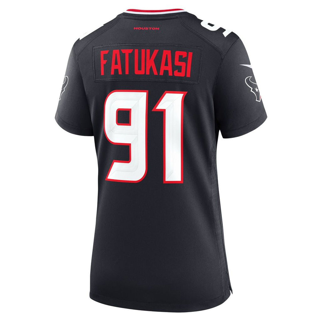 Folorunso Fatukasi Houston Texans Nike Women's Team Game Official Jersey -  Navy