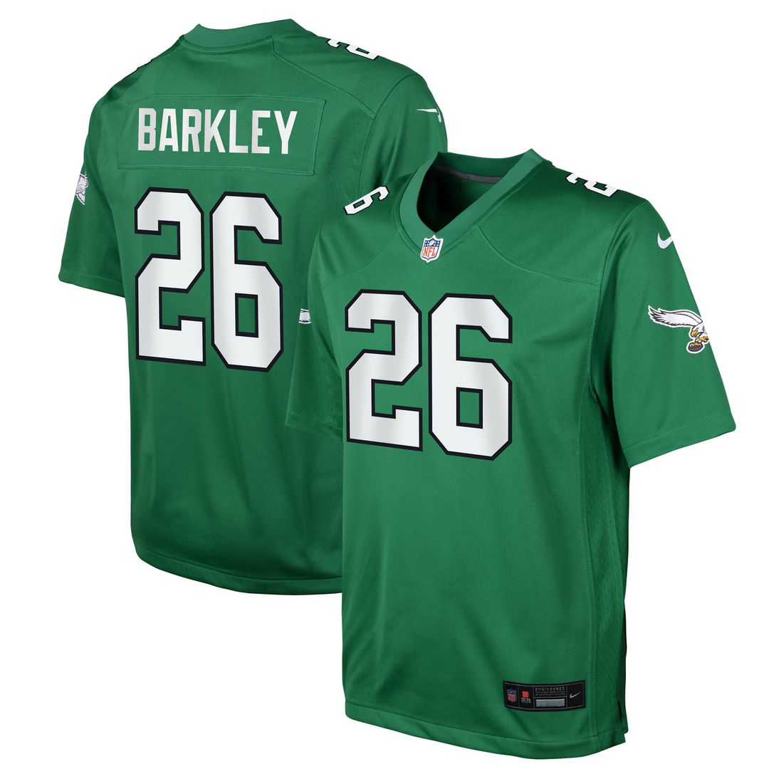 Saquon Barkley Philadelphia Eagles Nike Youth Game Official Jersey - Kelly Green