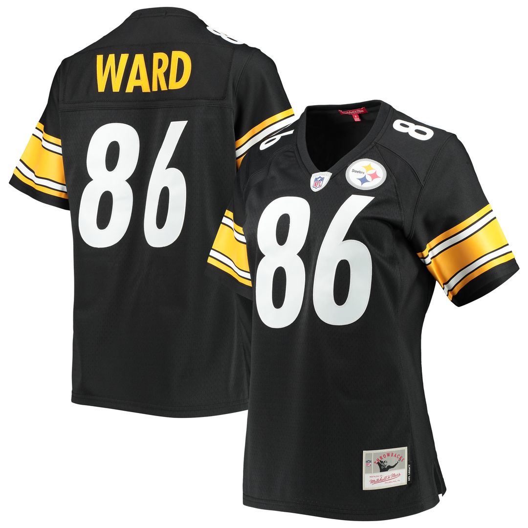 Hines Ward Pittsburgh Steelers Mitchell & Ness Women's Legacy Player Replica Jersey - Black