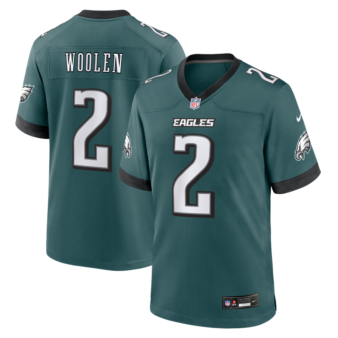 Tariq Woolen Philadelphia Eagles Nike Team Game Jersey - Midnight Green