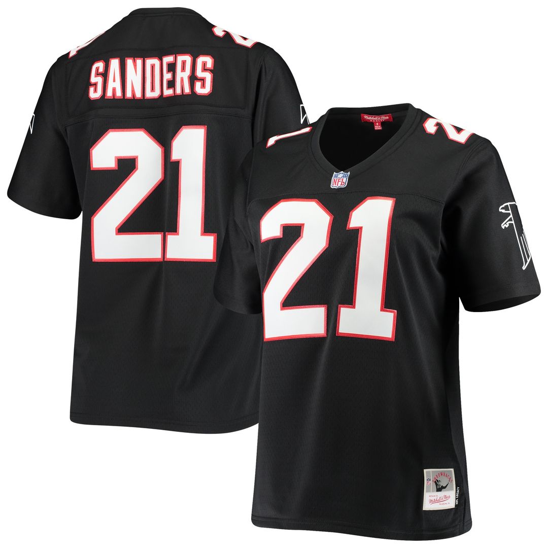 Deion Sanders Atlanta Falcons Mitchell & Ness Women's Legacy Team Replica Jersey - Black