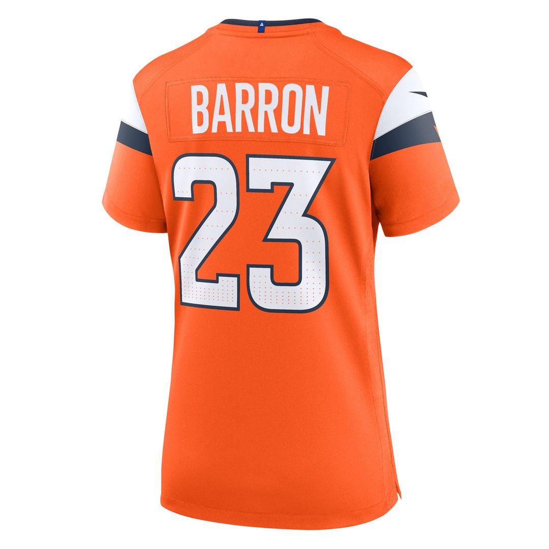 Jahdae Barron Denver Broncos Nike Women's Team Game Official Jersey -  Orange