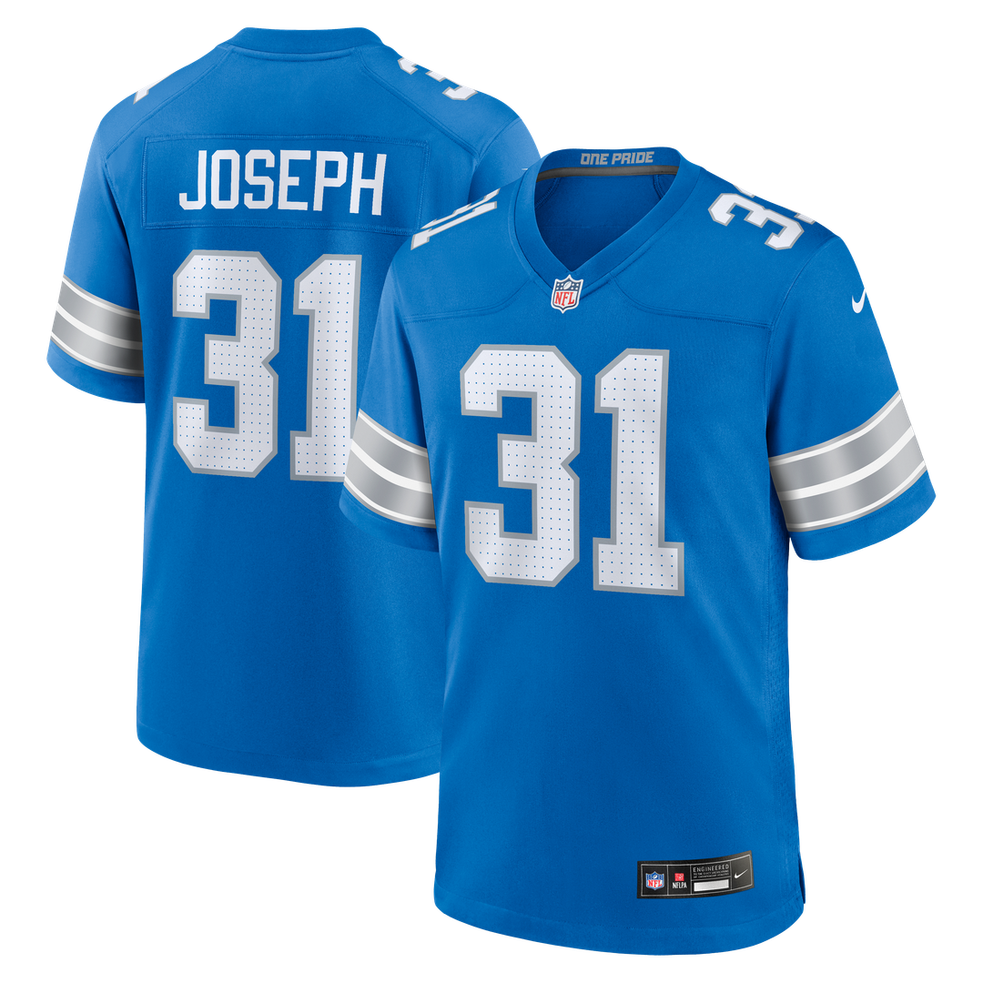 Kerby Joseph Detroit Lions Nike Team Game Jersey - Blue