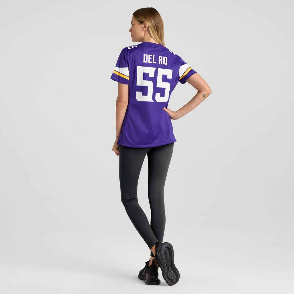 Jack Del Rio Minnesota Vikings Nike Women's Game Retired Player Official Jersey - Purple