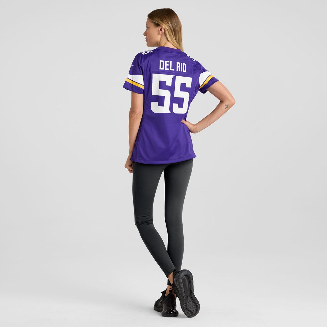 Jack Del Rio Minnesota Vikings Nike Women's Game Retired Player Official Jersey - Purple