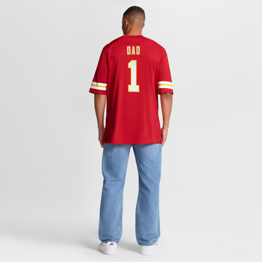 Number 1 Dad Kansas City Chiefs Nike Game Official Jersey - Red