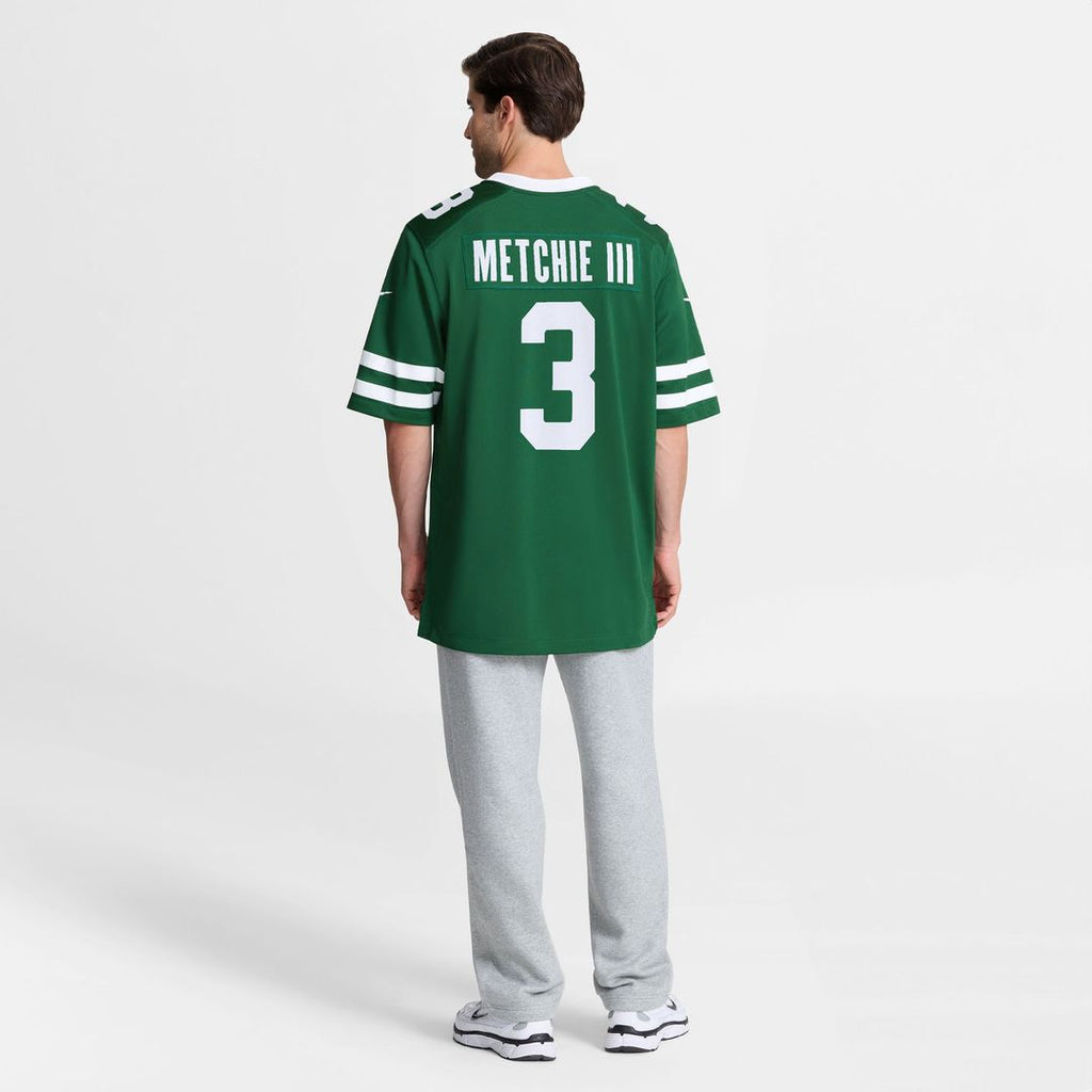 John Metchie III New York Jets Nike Team Game Official Jersey - Legacy Green