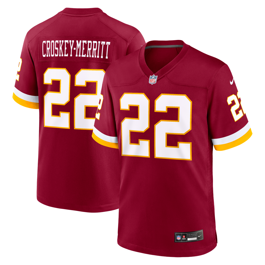 Jacory Croskey-Merritt Washington Commanders Nike Game Official Jersey - Burgundy