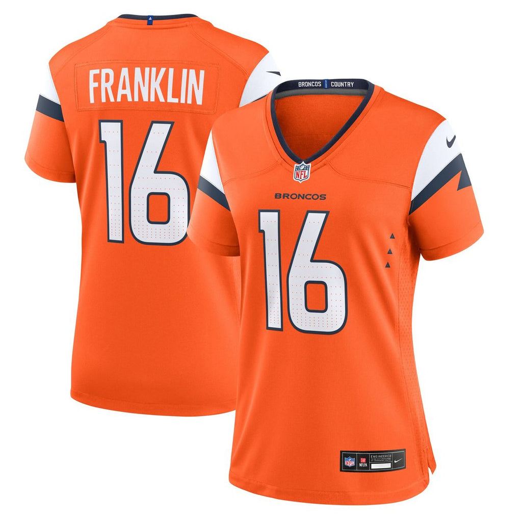Troy Franklin Denver Broncos Nike Women's Team Game Official Jersey -  Orange