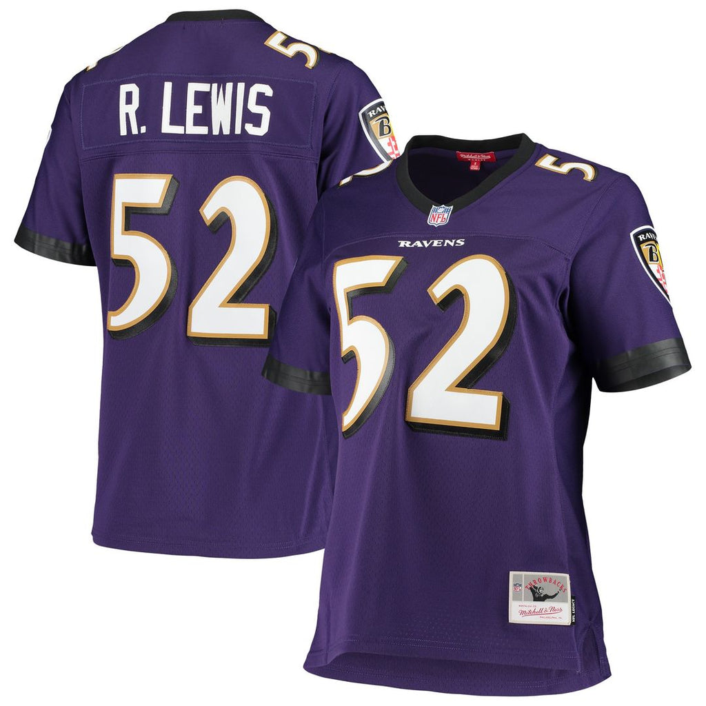 Ray Lewis Baltimore Ravens Mitchell & Ness Women's Legacy Team Replica Jersey - Purple