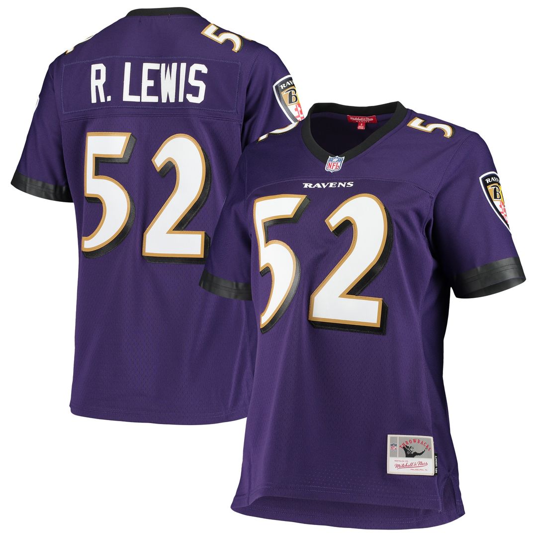 Ray Lewis Baltimore Ravens Mitchell & Ness Women's Legacy Team Replica Jersey - Purple