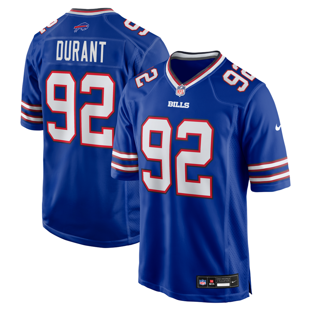 Zane Durant Buffalo Bills Nike Team Game Official Jersey - Royal